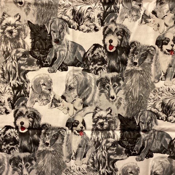 Vintage 5th Avenue Design Dog Fabric Multi Breed Dog Print - Picture 2 of 6